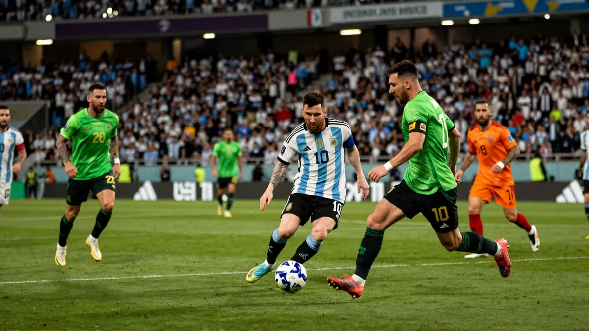 Messi jokes with Cape Verde players after Argentina's win